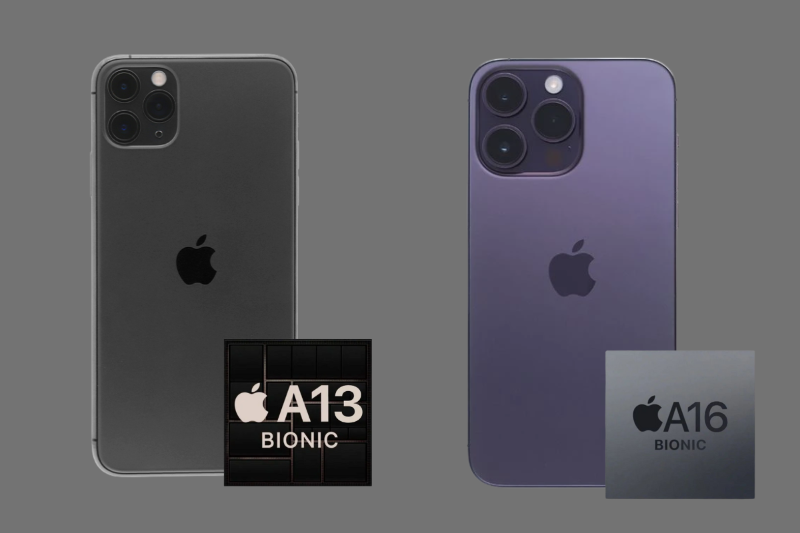 So sánh hiệu năng iPhone 11 Pro Max và iPhone 14 Pro Max với chip A13 và A16
