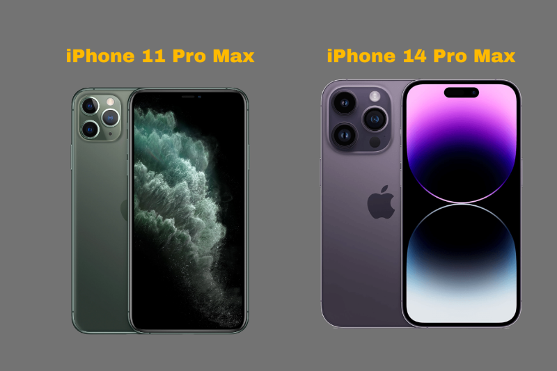 So sánh thiết kế iPhone 11 Pro Max và iPhone 14 Pro Max: tai thỏ vs Dynamic Island