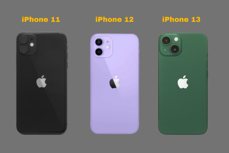 Thiết kế iPhone 11 bo cong và iPhone 12, 13 khung viền vuông vức