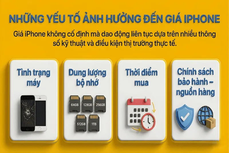Những yếu tố ảnh hưởng đến giá iPhone