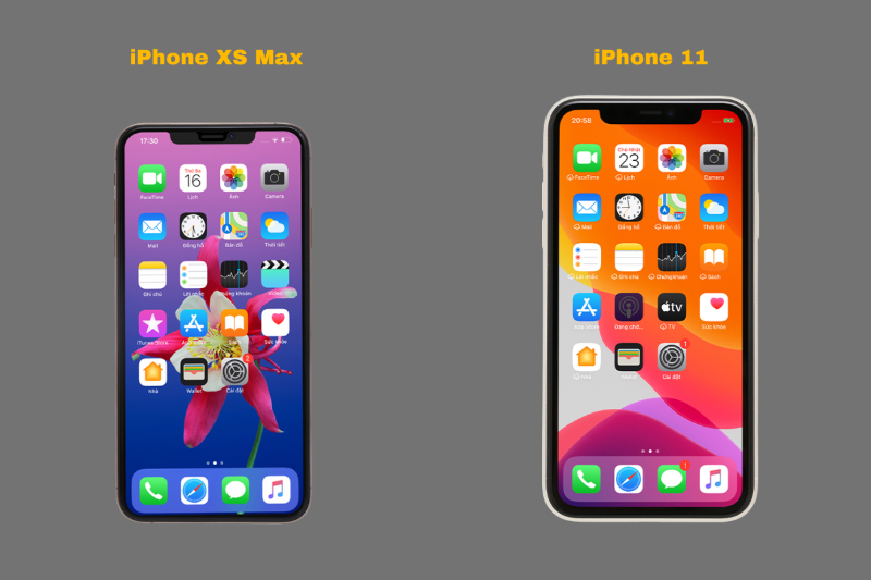 So sánh màn hình OLED iPhone XS Max và LCD iPhone 11 về chất lượng hiển thị