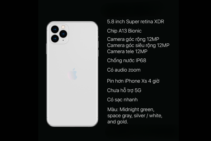 iPhone 11 Pro cũ với thiết kế cao cấp và cụm camera 3 ống kính