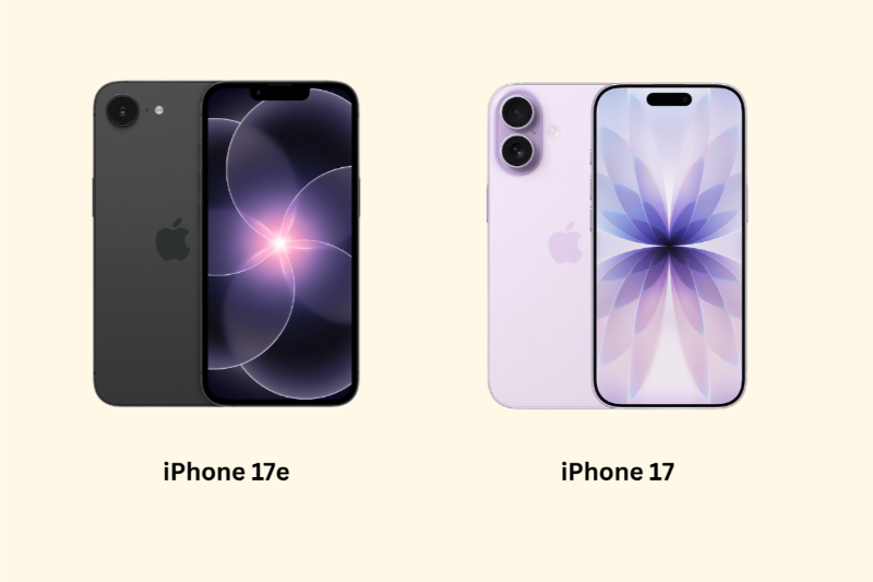 So sánh iPhone 17e và iPhone 17 - thiết kế