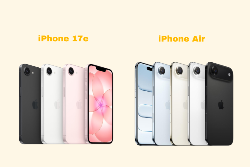 So sánh giá iPhone 17e và iPhone Air theo dung lượng