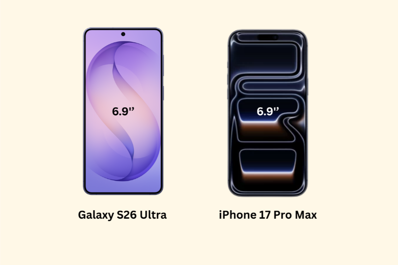 So sánh Galaxy S26 Ultra và iPhone 17 Pro Max - màn hình