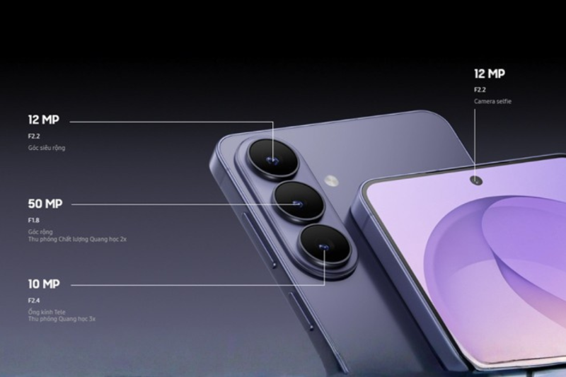 Hệ thống camera Galaxy S26 với cảm biến 50MP và zoom quang 3x