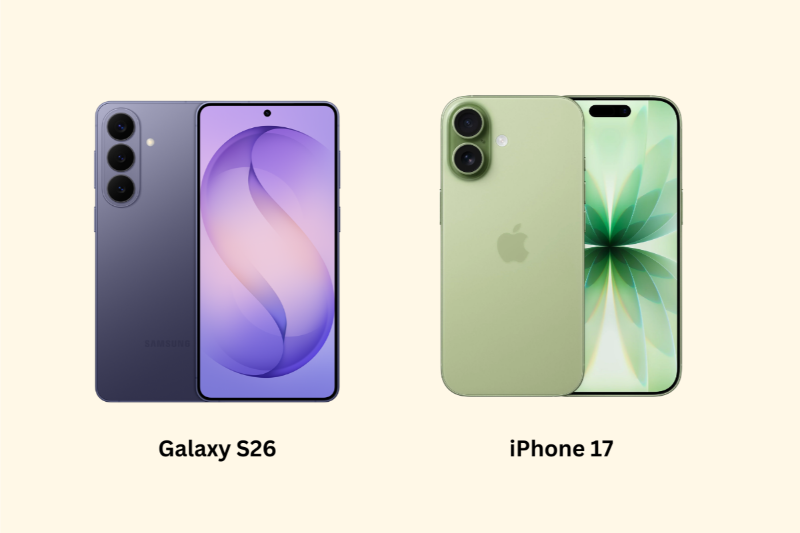 So sánh Galaxy S26 và iPhone 17 - Thiết kế