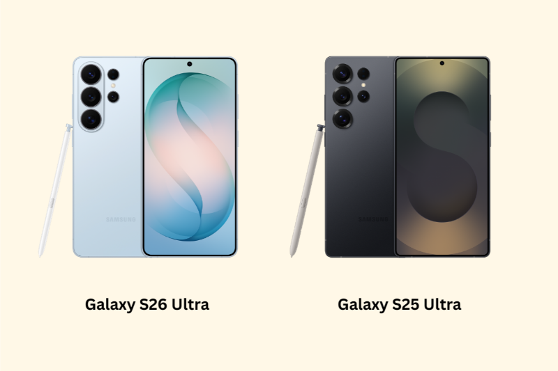 Thiết kế Galaxy S25 Ultra và Galaxy S26 Ultra