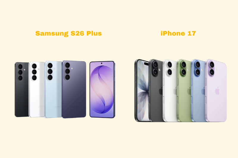 Bảng so sánh giá Samsung Galaxy S26 Plus và iPhone 17 theo dung lượng