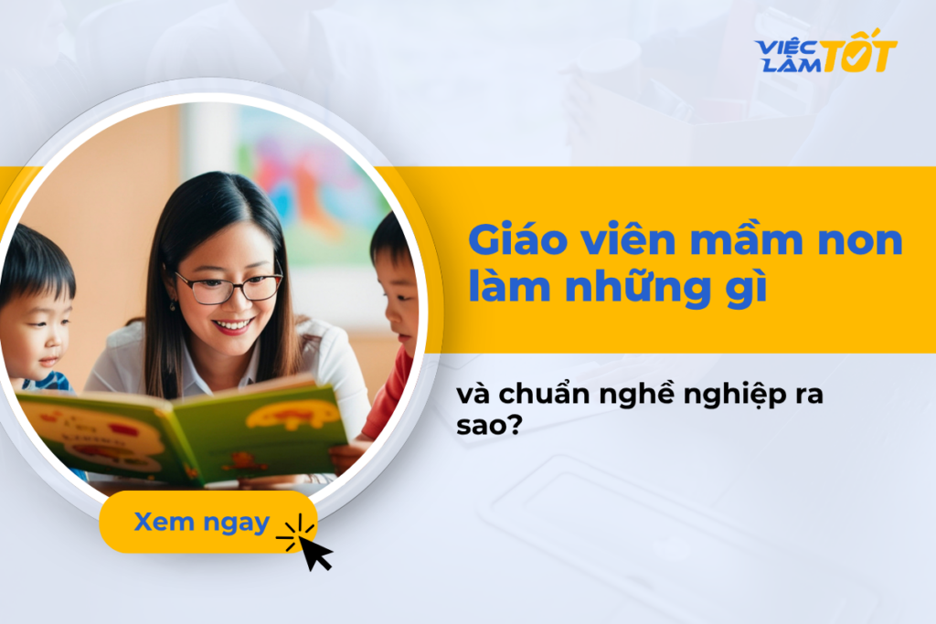 Giáo viên mầm non làm những gì và chuẩn nghề nghiệp ra sao? Thumbnail cô giáo mầm non đang vui đùa và dạy trẻ học hát trong lớp