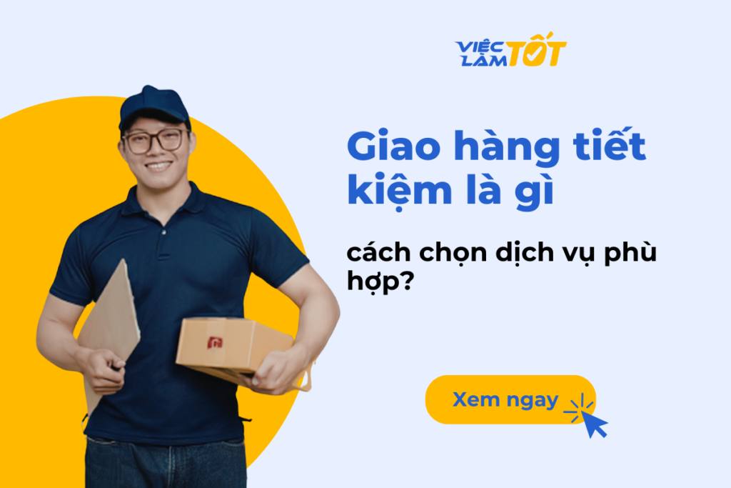 Nhân viên vận chuyển đang làm việc với các kiện hàng giao hàng tiết kiệm