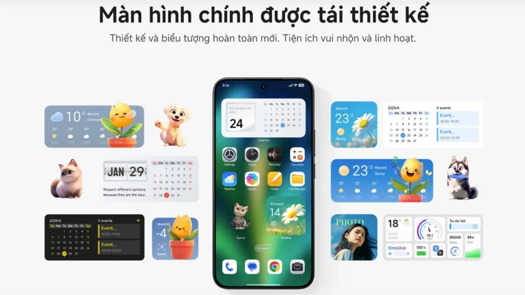 Thiết kế giao diện và bộ biểu tượng (Icons) được làm mới