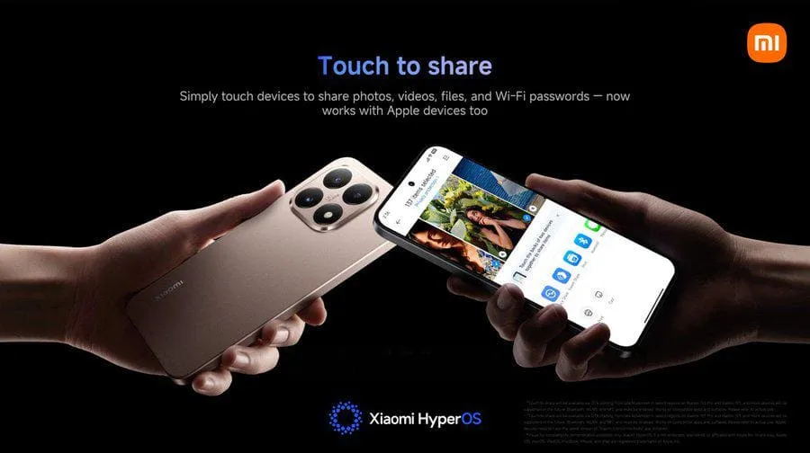 Xiaomi HyperOS 3 với kết nối đa thiết bị và tính năng “Chạm để chia sẻ” (Touch to Share)