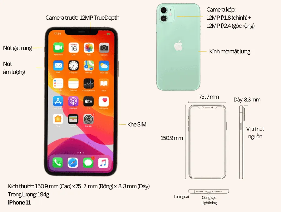 Thông số kỹ thuật iPhone 11