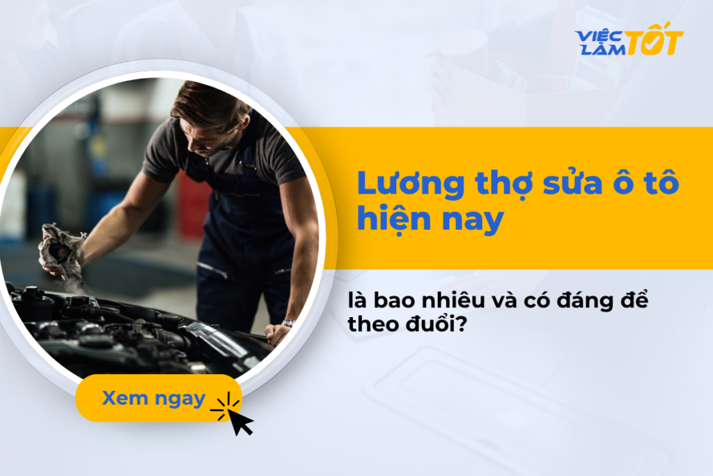 Thumbnail thợ sửa ô tô đang kiểm tra khoang động cơ hiện đại