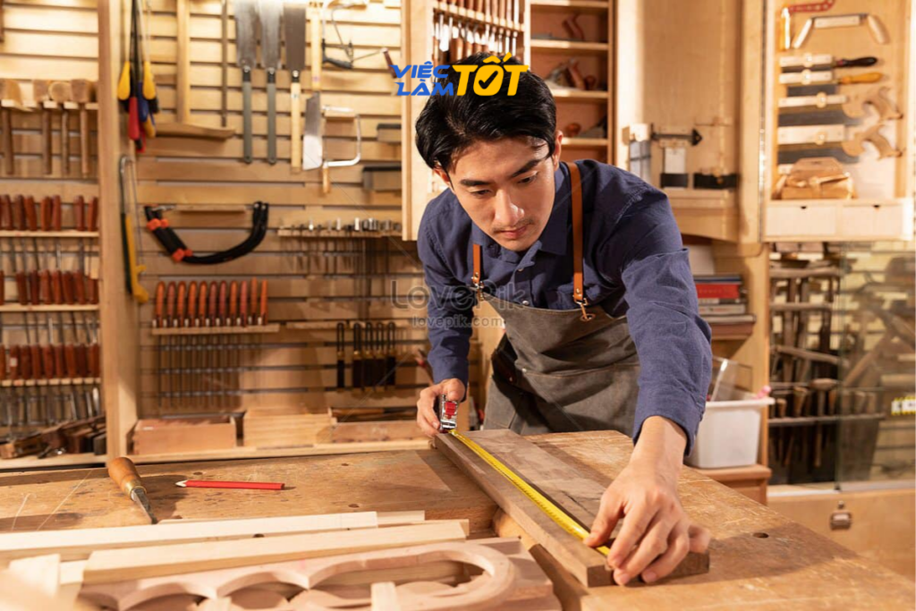 Mức lương thợ mộc phụ thuộc nhiều vào tay nghề và sự khéo léo