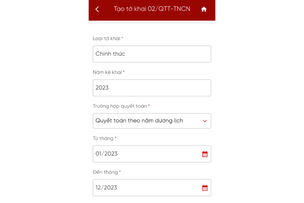 Quyết toán thuế TNCN online