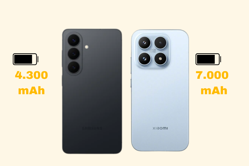 So sánh pin và sạc nhanh giữa Samsung Galaxy S26 và Xiaomi 17