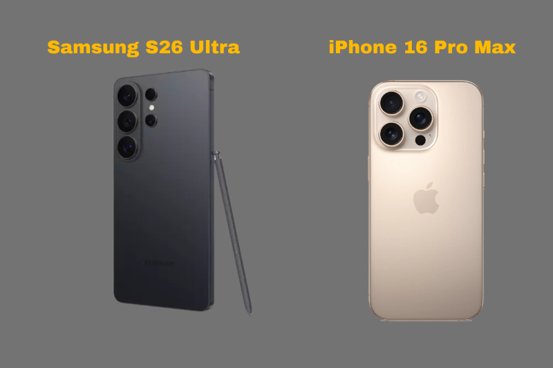 So sánh thiết kế Galaxy S26 Ultra với khung Armor Aluminum và iPhone 16 Pro Max khung Titanium
