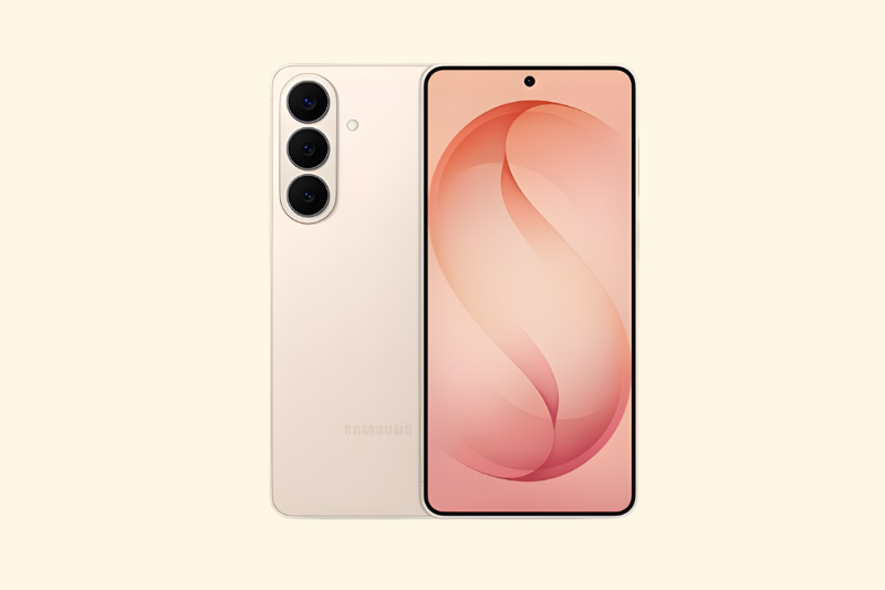 Samsung Galaxy S26 màu vàng hồng với thiết kế sang trọng và nữ tính