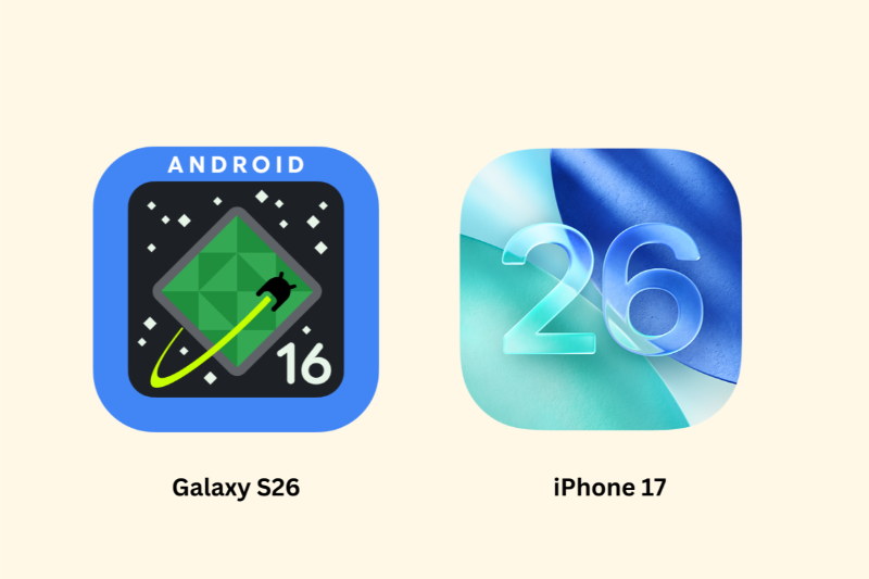 So sánh Galaxy S26 và iPhone 17 - Hệ điều hành