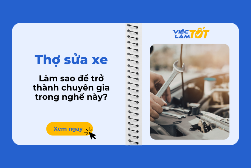 Một thợ sửa xe đang tỉ mỉ kiểm tra động cơ xe tay ga tại xưởng
