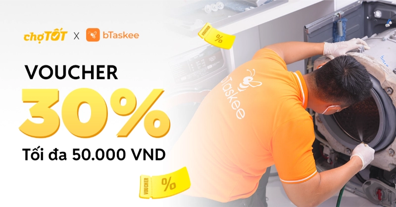 Hot voucher hè Chợ Tốt x bTaskee 30%