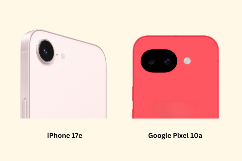 So sánh iPhone 17e và Google Pixel 10a - Camera