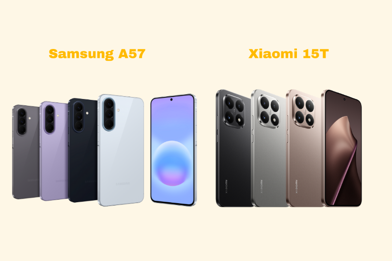 Bảng giá Galaxy A57 và Xiaomi 15T theo dung lượng tại Việt Nam