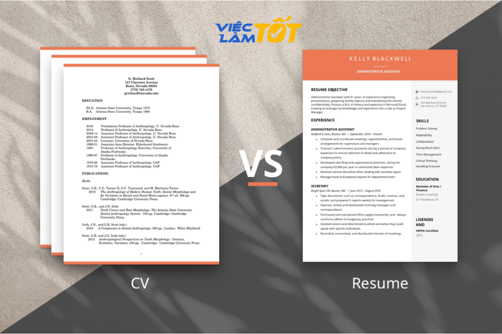 Phân biệt cv và resume chuẩn xác