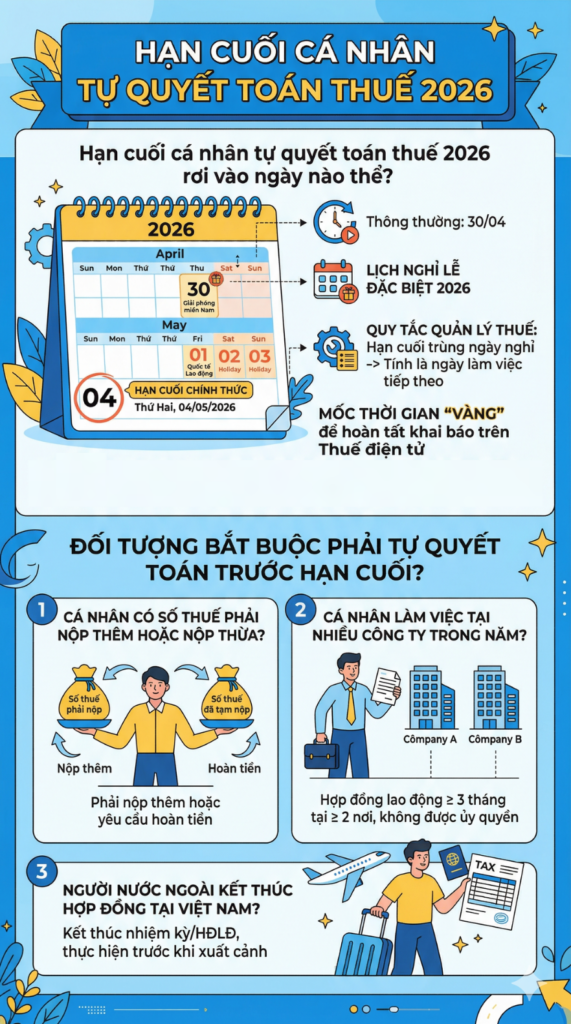 Các trường hợp được miễn quyết toán thuế