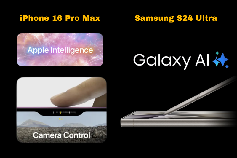 So sánh tính năng iPhone 16 Pro Max và S24 Ultra với AI và S Pen