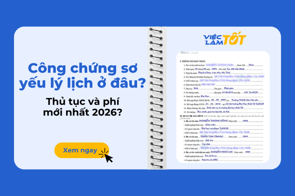 Công chứng sơ yếu lý lịch ở đâu? Thủ tục và phí mới nhất 2026? Thumbnail nhân viên văn phòng chuẩn bị hồ sơ công chứng sơ yếu lý lịch