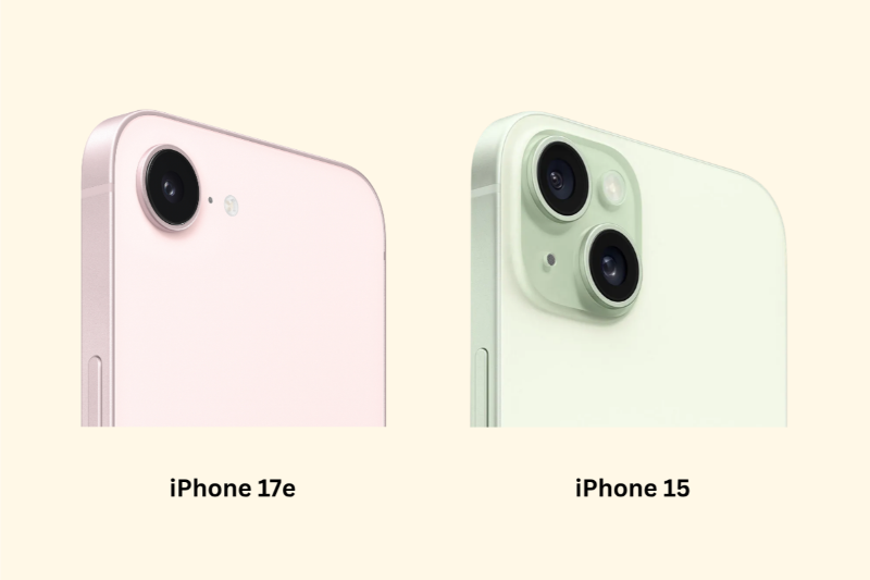 So sánh iPhone 17e và iPhone 15 - Camera