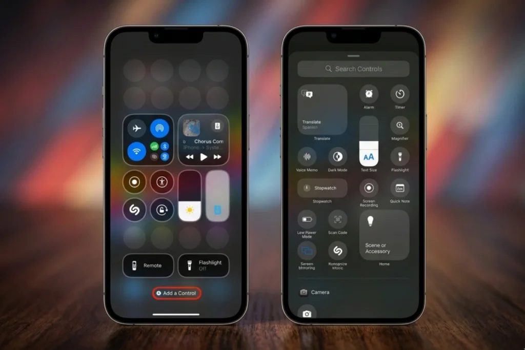 Trung tâm điều khiển (Control Center) trên iPhone 16 Pro giờ đây cho phép bạn thay đổi Tùy chỉnh trung tâm điều khiển theo nhu cầu
