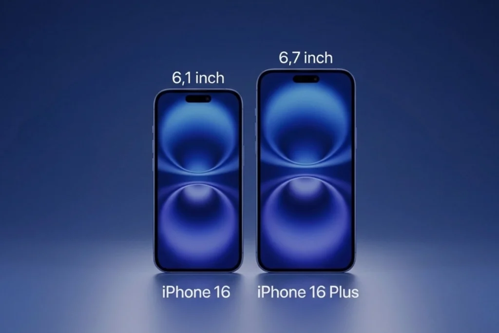 iPhone 16 Plus sở hữu màn hình 6.7 inch lớn hơn so với iPhone 16