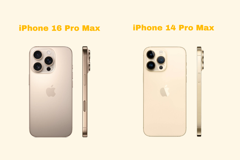 iPhone 16 Pro Max titan nhẹ hơn và 14 Pro Max khung thép