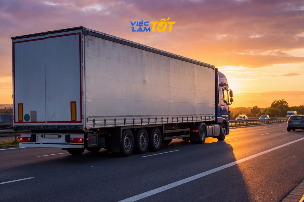 Lái xe container đòi hỏi bằng cấp chuyên biệt và kỹ năng xử lý tình huống cao