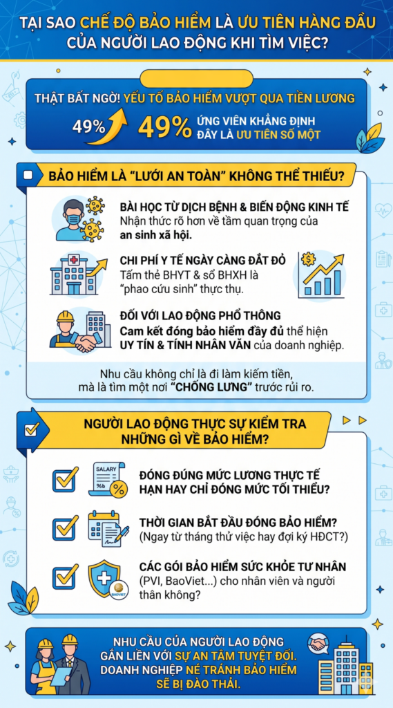 Chế độ bảo hiểm chiếm phần lớn