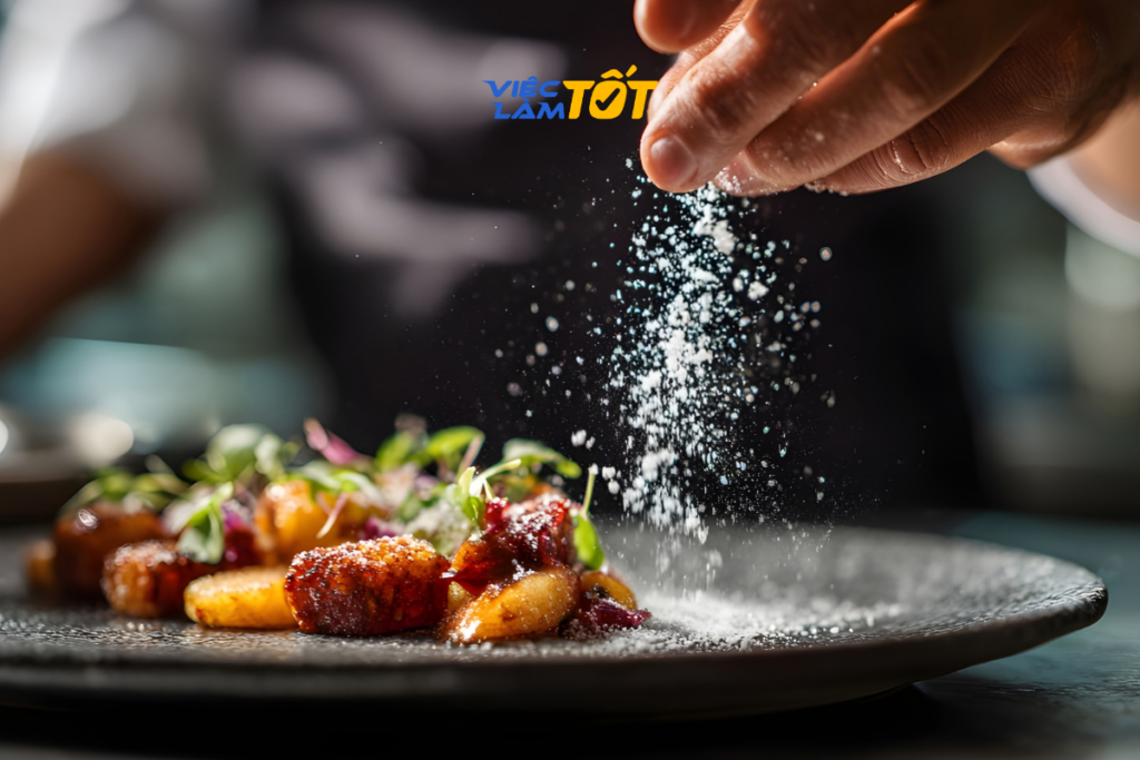 Sự phối hợp đồng đội là yếu tố giúp gian bếp vận hành trôi chảy dưới áp lực lớn