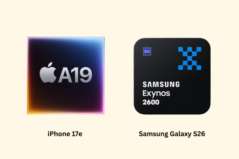 So sánh iPhone 17e và Samsung Galaxy S26 - Chip