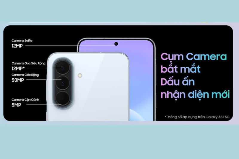 Camera Samsung Galaxy A57 50MP OIS, xử lý ảnh cải tiến, chụp đêm rõ nét