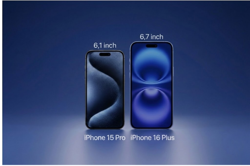 iPhone 16 Plus nâng cấp với màn hình 6.7 inch 