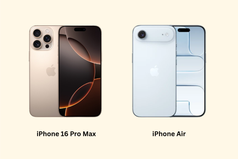 So sánh iPhone Air và iPhone 16 Pro Max -Thiết kế