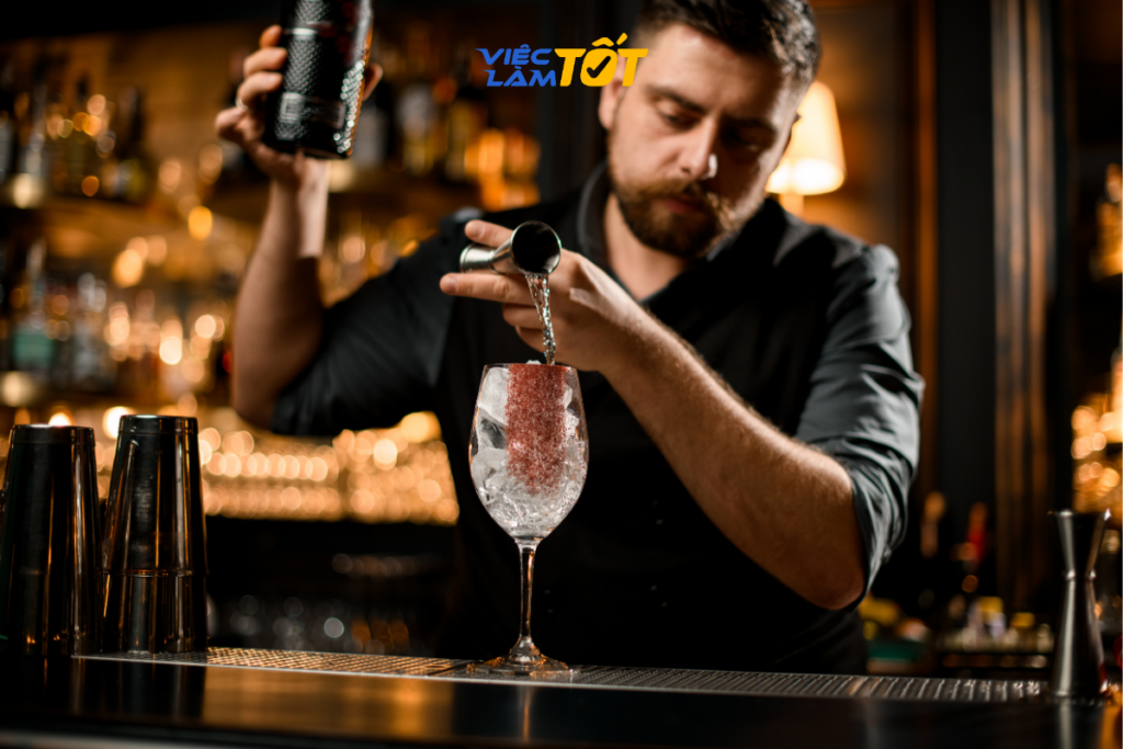 Bảng mô phỏng lộ trình thăng tiến của nghề bartender