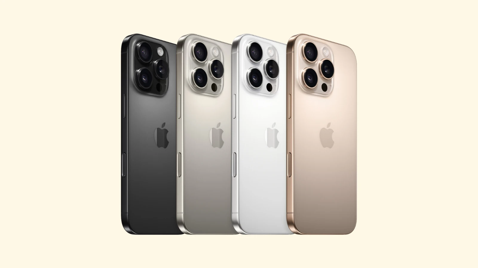 Các màu sắc Titanium trên iPhone 16 Pro
