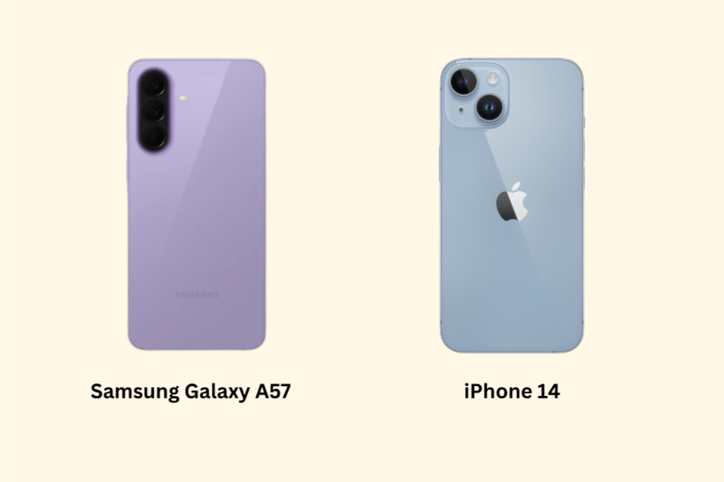 So sánh Samsung Galaxy A57 và iPhone 14 - Camera
