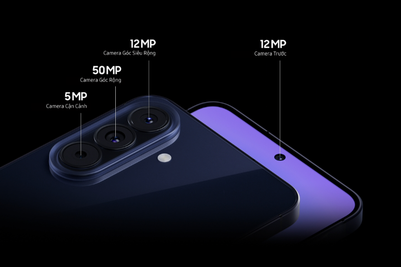 Bảng thông số camera Galaxy A57 với cảm biến 50MP và AI