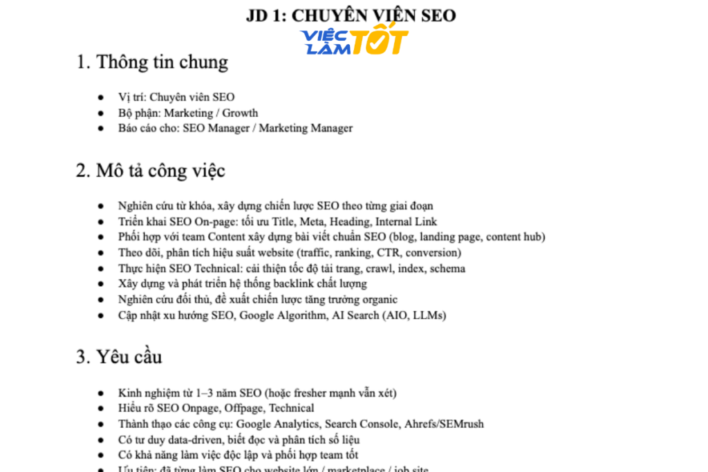 Nhà tuyển dụng đang rà soát lại bản mô tả công việc