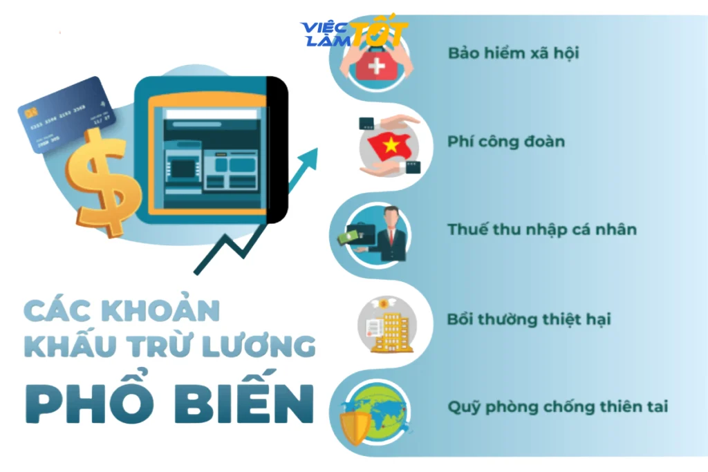 Các khoản trừ vào lương thử việc
